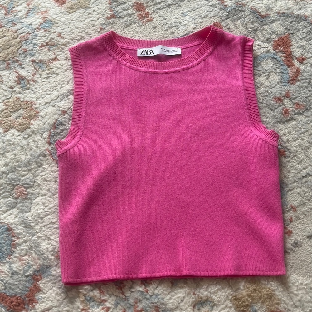 Zara hot pink tank top
